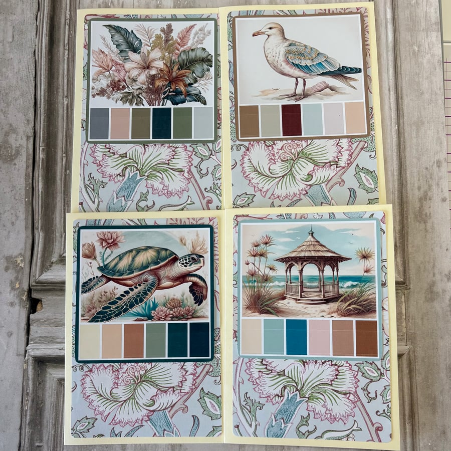 Greeting Card Set - Blank -Coastal Escape - C 236