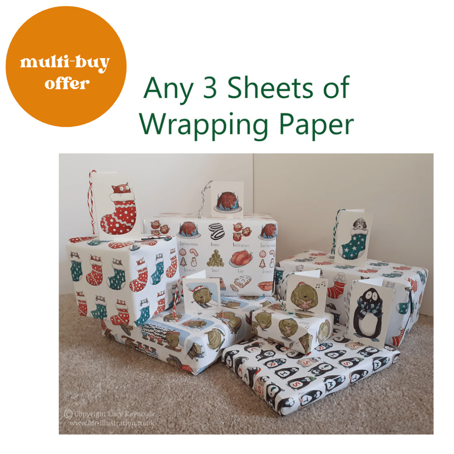 Mixed Pack of Wrapping Paper