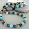 Faceted Agate & Impression Jasper Necklace