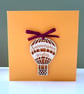 Blank card with detachable wooden 'Anniversary wishes' balloon decoration - Image 2