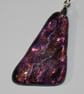 Red and Gold Dichroic Glass Pendant Necklace - 1123 - Image 7