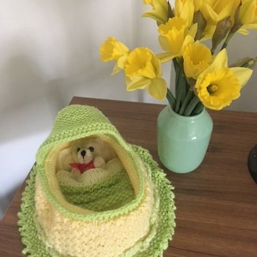 Ted in a Bed  - Yellow & Green