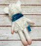 Tiny Mouse with Scarf Art Doll Blue - Image 8