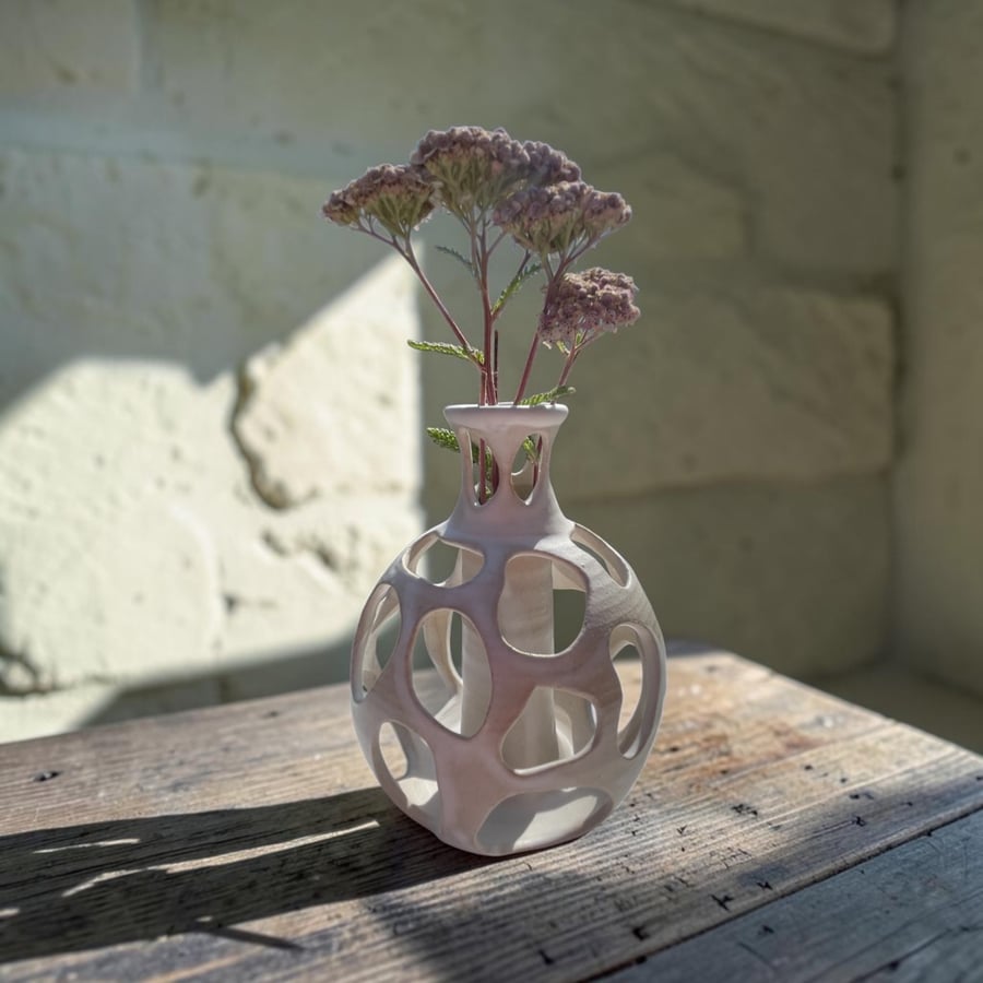 Pierced bud vase