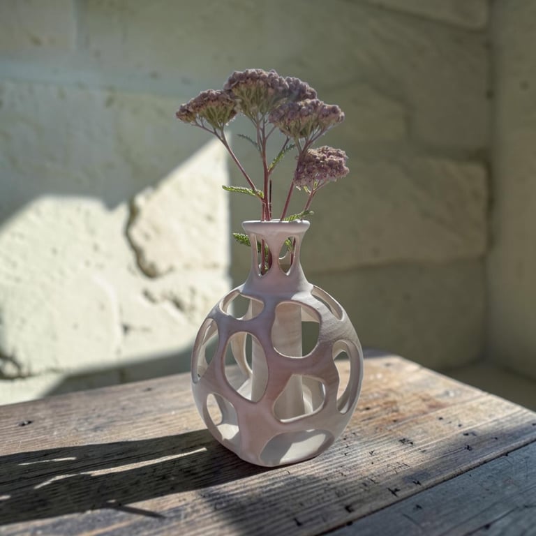 Pierced bud vase