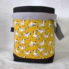 Large Cotton Canvas Drawstring Project Bag Zebras