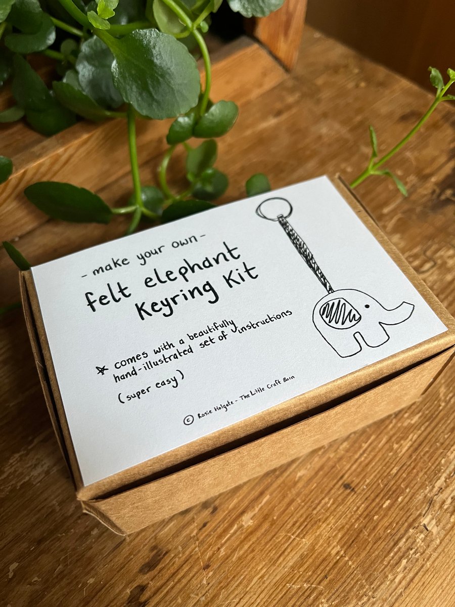 Felt Elephant Keyring Kit