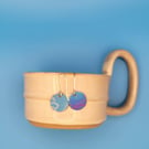 Handmade Aluminium and Silver Reversible Earrings - 024