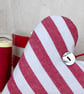RED AND WHITE STRIPED HEART DECORATION - maxi size - Image 5