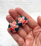 Gingerbread fabric button earrings festive jewellery - Image 5