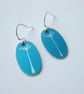 Dandelion oval earrings in teal - Image 6