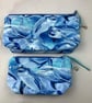 Dolphins makeup bag, Dolphin zip bag, 2 size options, Handmade - Image 9