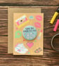 Retro 80's Birthday Badge Card - Take Me Back To The 80'S