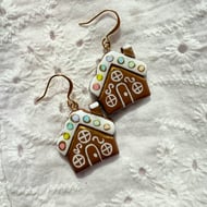 Christmas Gingerbread House Earrings