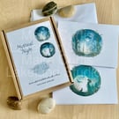 Mythical Night Set of 8 A6 Folded cards with envelopes in Gift box