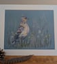 Skylark, a signed print of an original drawing