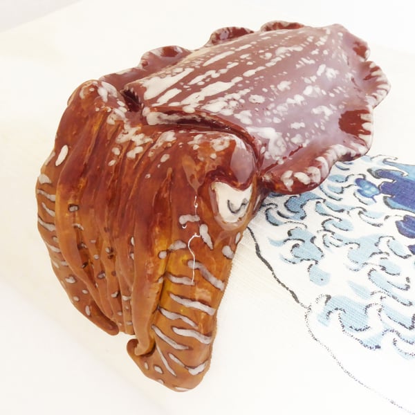 Cuttlefish Ceramic Ornament - Hand Built