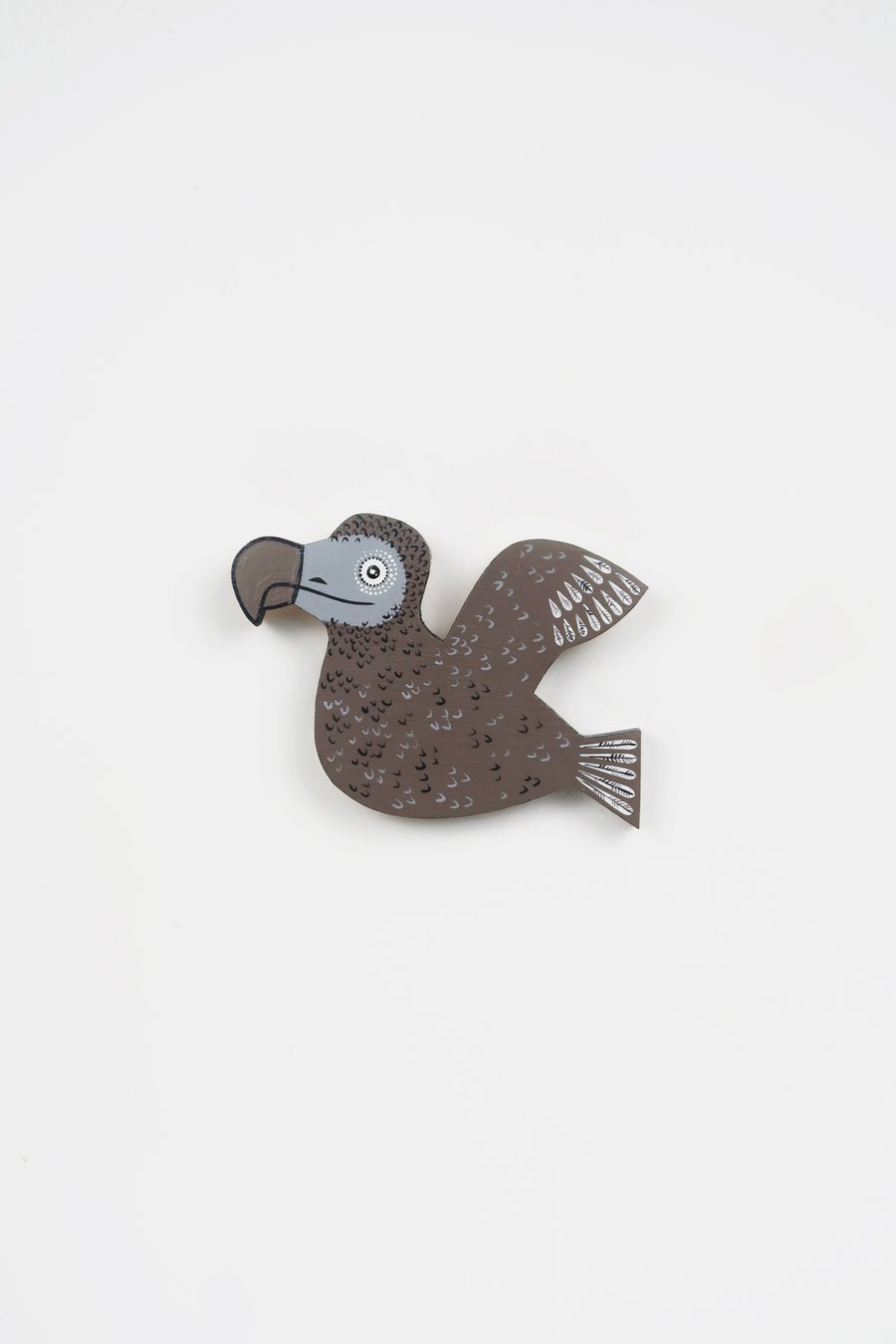 Flying dodo wall art, funny bird ornament, quirky home decor.