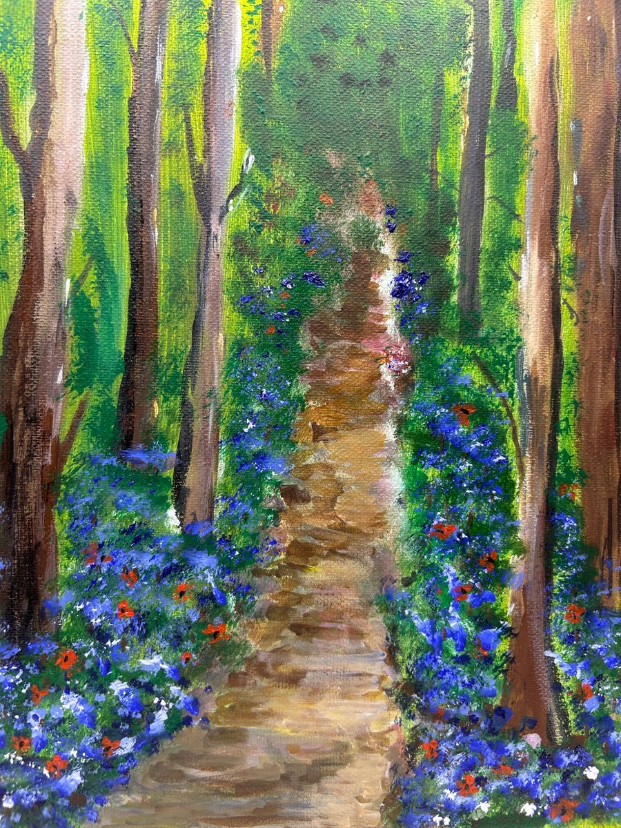 Woodland original painting 12x10" 