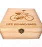 Cycling: Decorated Wooden Trinket Keepsake Box 20cm