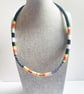 Glamorous cotton wrapped necklace, unique gifts, Handmade statement necklace - Image 4