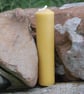 Hand Poured Beeswax Slim Pillar Candle 14cm - 5.5 inches  Natural Beeswax Candle