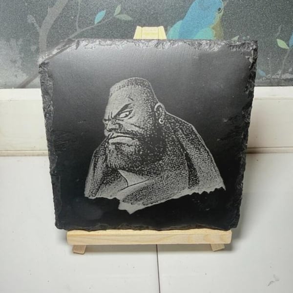 Final Fantasy 7 VII Barret Laser Etched Coaster