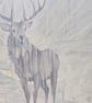 Resilience, a Winter White Stag painting - Image 4