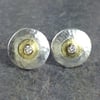 Diamond earrings , frosted silver and gold stud earrings
