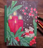 Christmas mice with Advent candles original artwork  - Image 1
