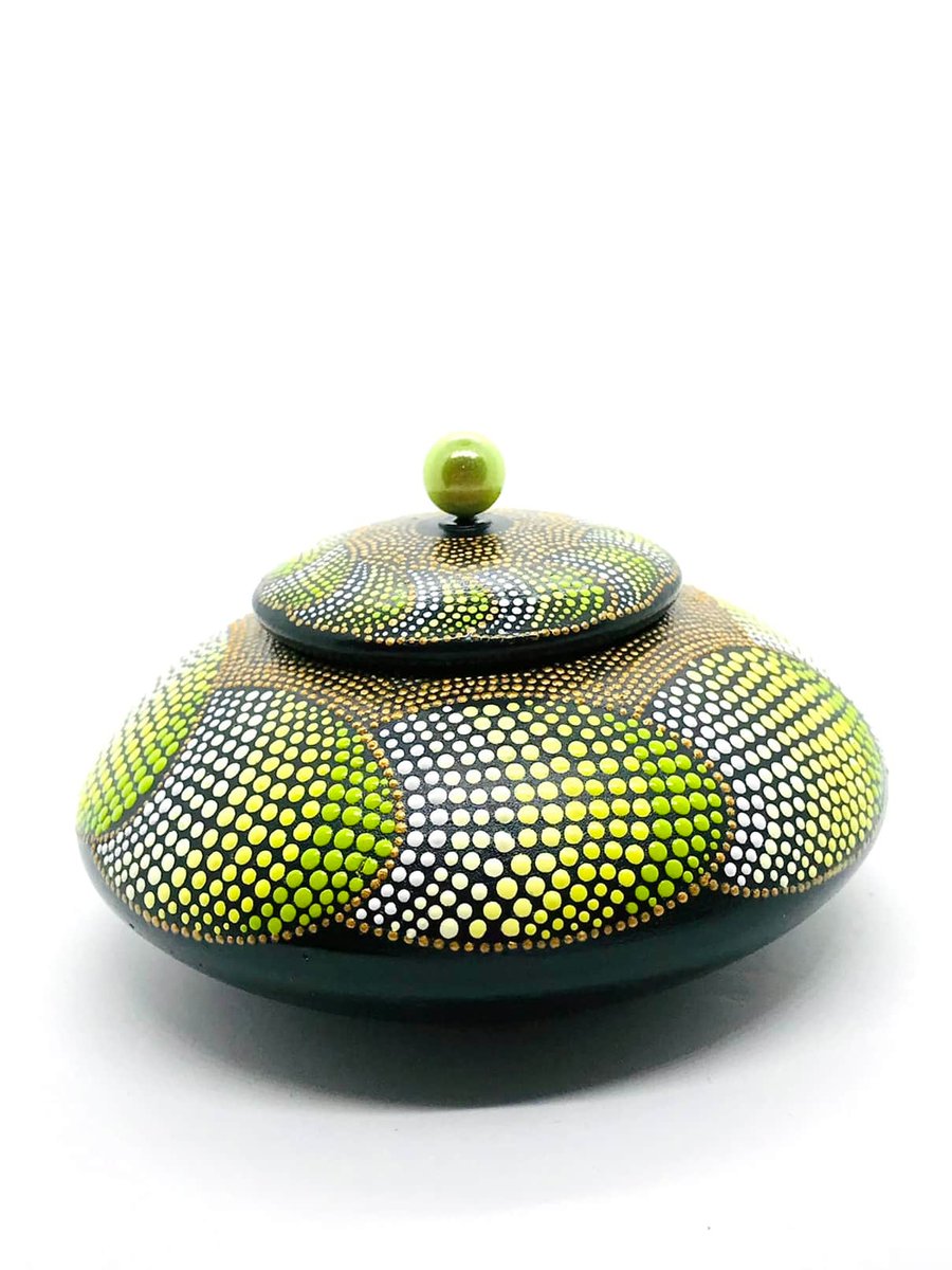 “Green Mamba" Tealight-Trinket Pot