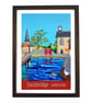 Stockbridge, Hampshire travel poster print by Susie West - Image 2