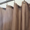 Taupe Organic Cotton Shower Curtain, washable non-waxed