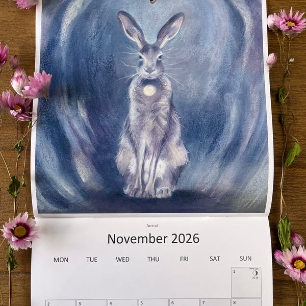 LARGE 2026 Wildlife Art Calendar: wall calendar, nature art