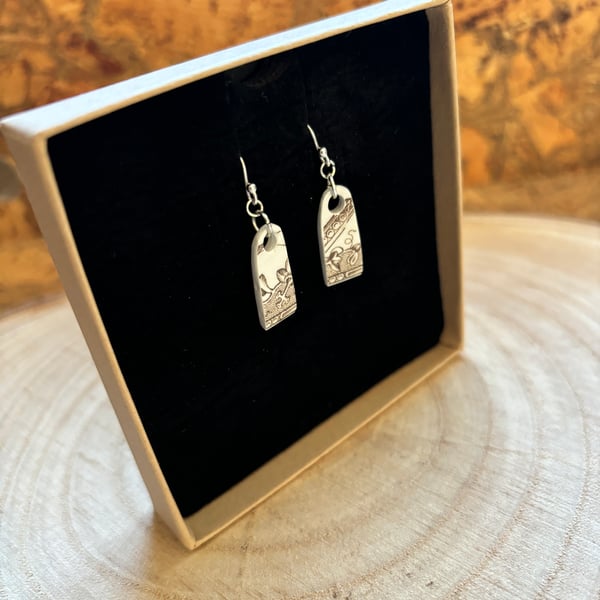Handmade Ceramic Earrings One of a Kind Zero waste Eco Friendly Gifts