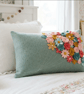 English Garden Felt Cushion - Handmade Flower Bouquet Pillow - Home Décor