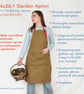 Gardeners Apron with Harvesting Pouch, Pockets for Secateurs & Phone.Tan Canvas  - Image 3