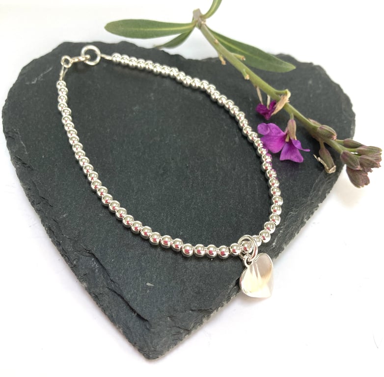 Sterling Silver Heart Bracelet