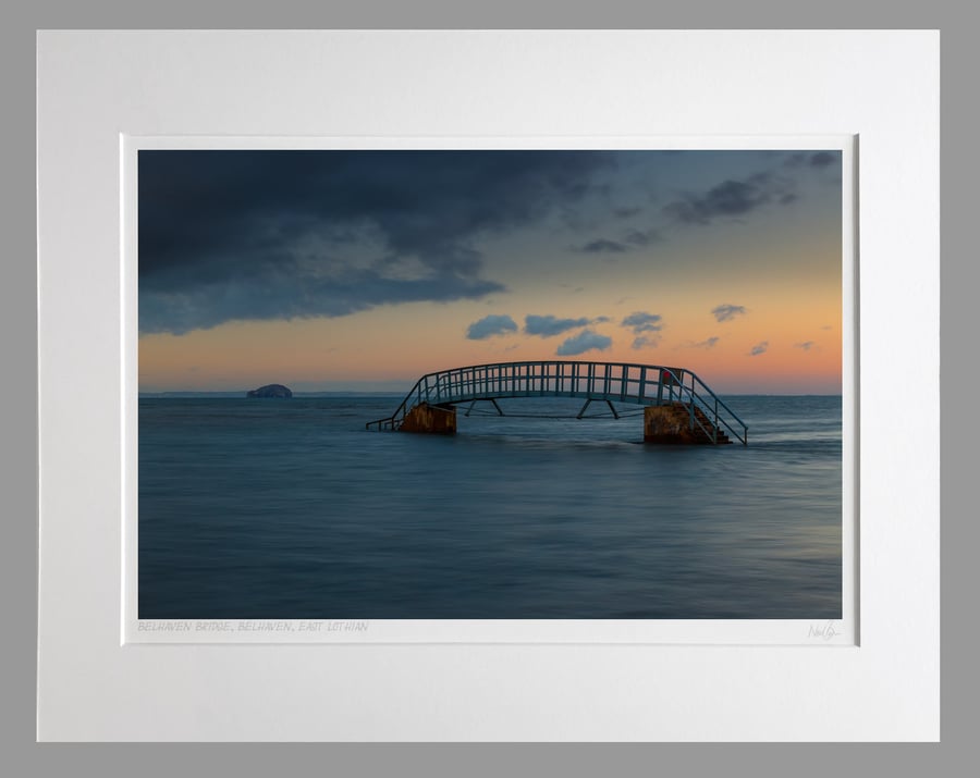 The Bridge to Nowhere, Belhaven & Bass Rock - A3 (50x40cm) Unframed Print