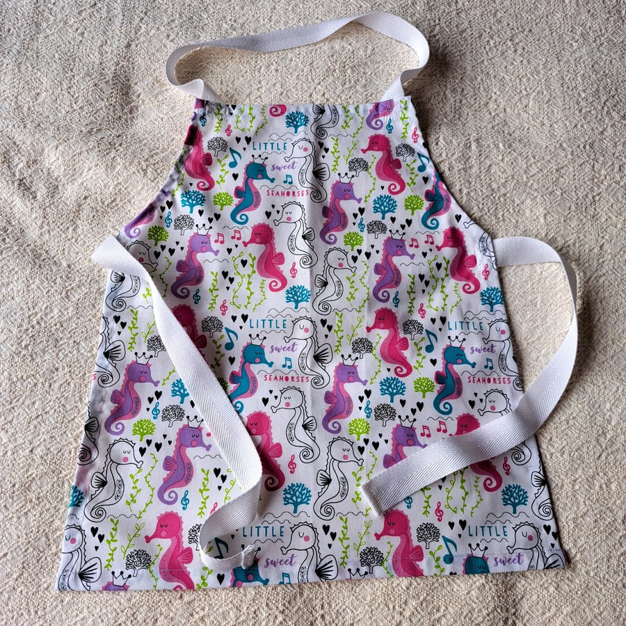 Seahorse, Apron, age 2-6 years, handmade
