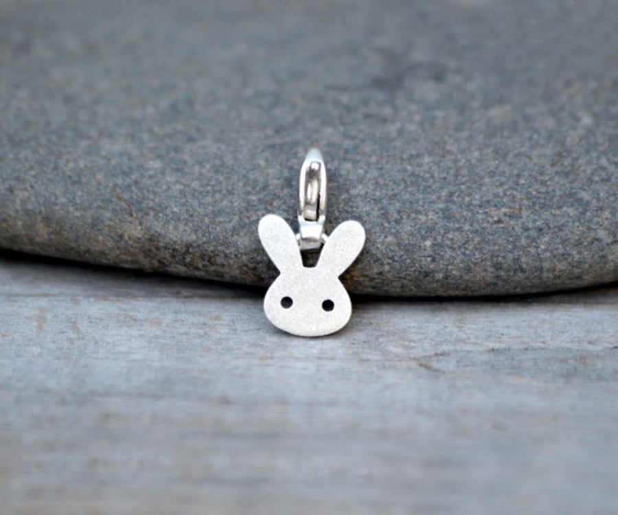 Bunny Rabbit Charm For Bracelet In Sterling Silver