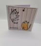 Handmade Stamped Cat Card  - Image 6