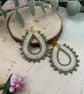 Teardrop beaded dangle earrings, hoop, teenage girl gift, mum, girlfriend, boho  - Image 2