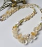 Citrine, Peridot & Freshwater Pearl Sterling Silver Necklace - Image 2