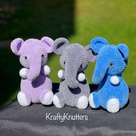 Handmade Crochet Baby Elephant Plushy