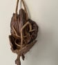 Wall Mounted Wood Vase for Dried Flowers, Handmade Rustic Wall Decor - Image 2