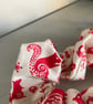 Fabric hair scrunchie, scandi winter fabric - Image 2