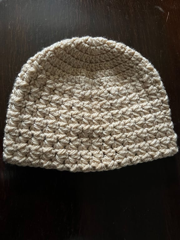 Chunky Crocheted Beanie Hat for Adults