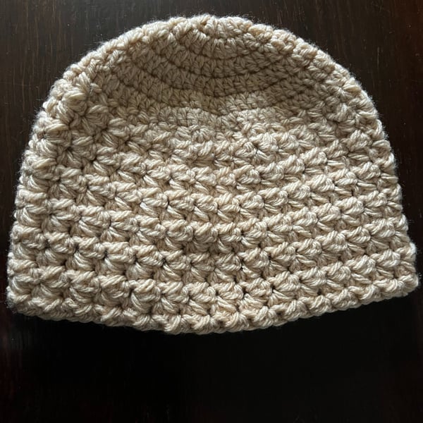Chunky Crocheted Beanie Hat for Adults
