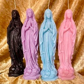 Large Kitsch Virgin Mary Candle 